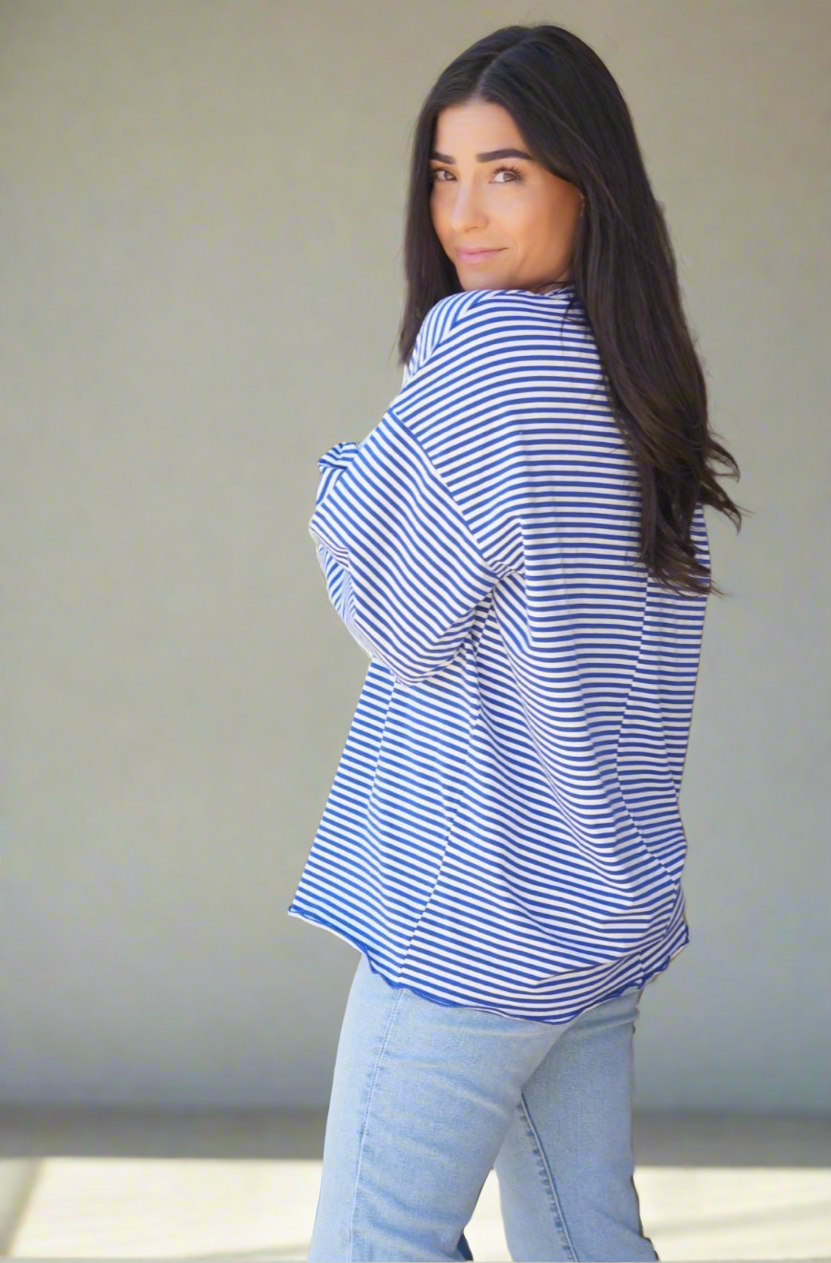 Mason Striped Long Sleeve- Shop Teach