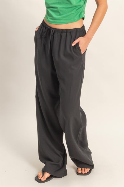 Drawstring Black Pant