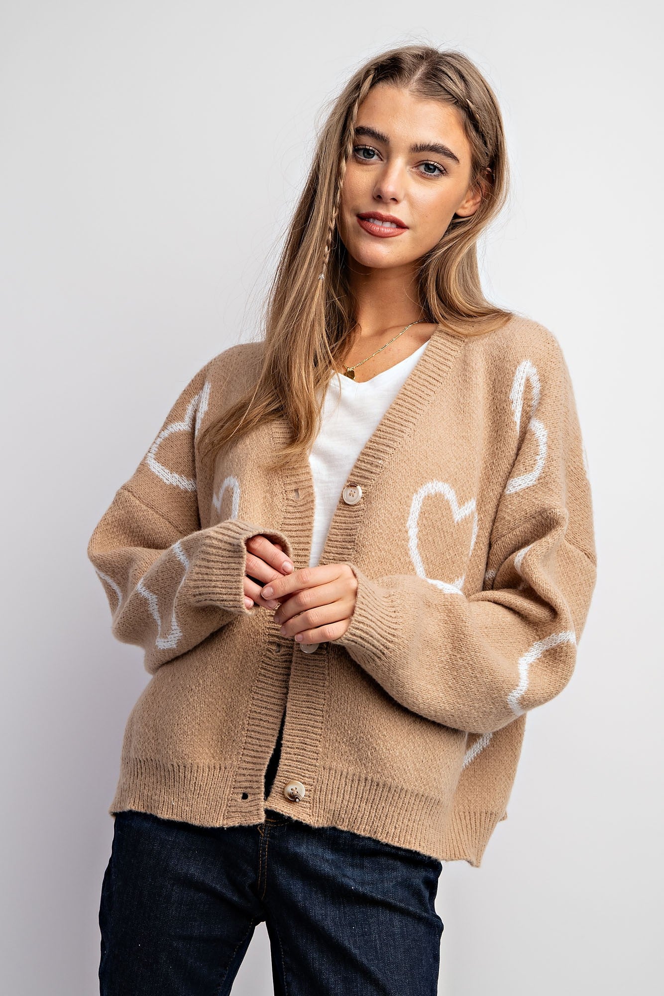 Love Is In The Air Cardigan- Taupe - Uforia Muse 