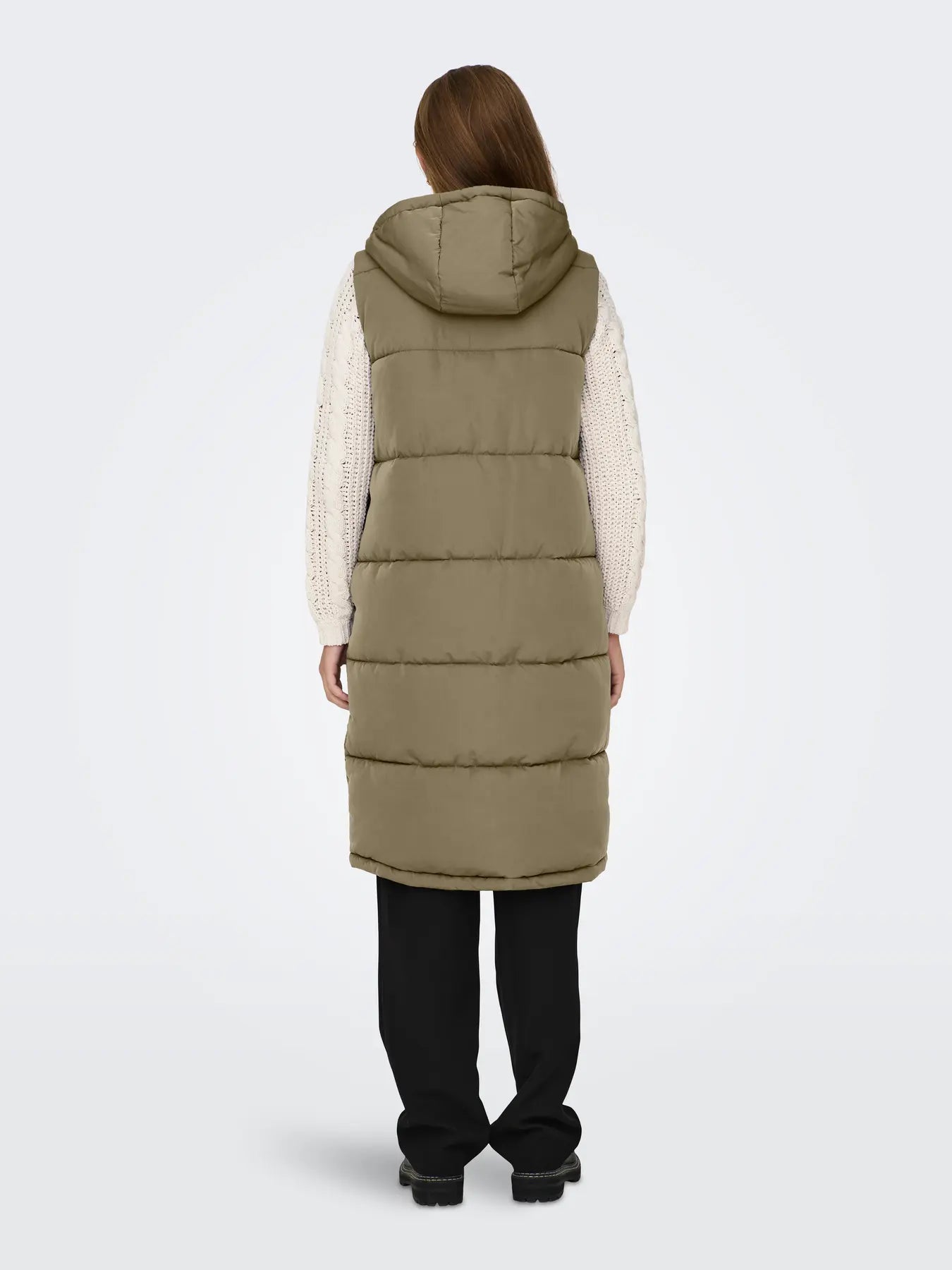 Alina Long Puff Vest- Only