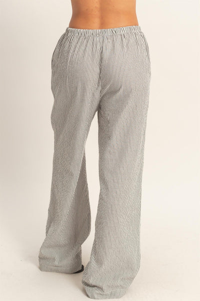 Pinstriped Drawstring Pant