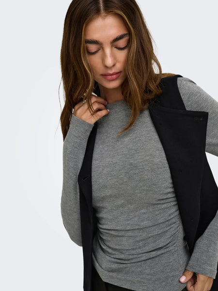 Glamour L/S Top-Grey or Brown - Only
