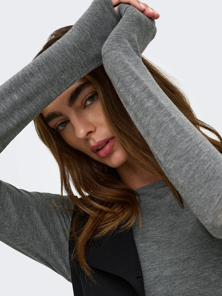 Glamour L/S Top-Grey or Brown - Only