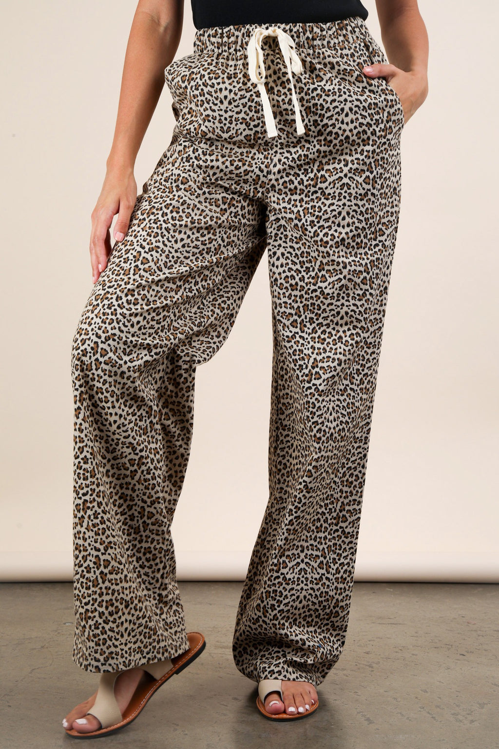 Cheetah Drawstring Pant
