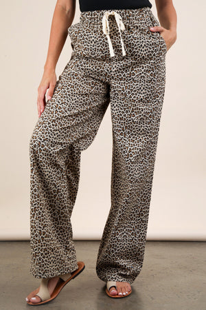 Cheetah Drawstring Pant