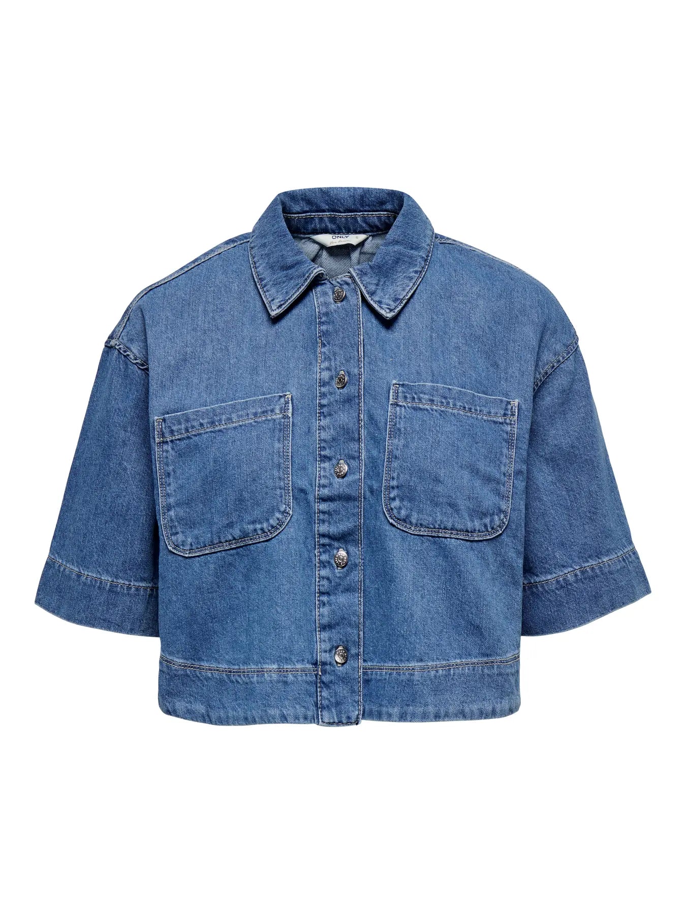 Cleo Crop Denim Shirt-Only