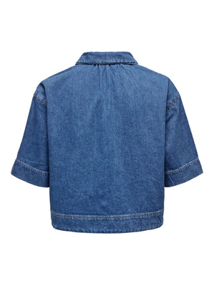 Cleo Crop Denim Shirt-Only