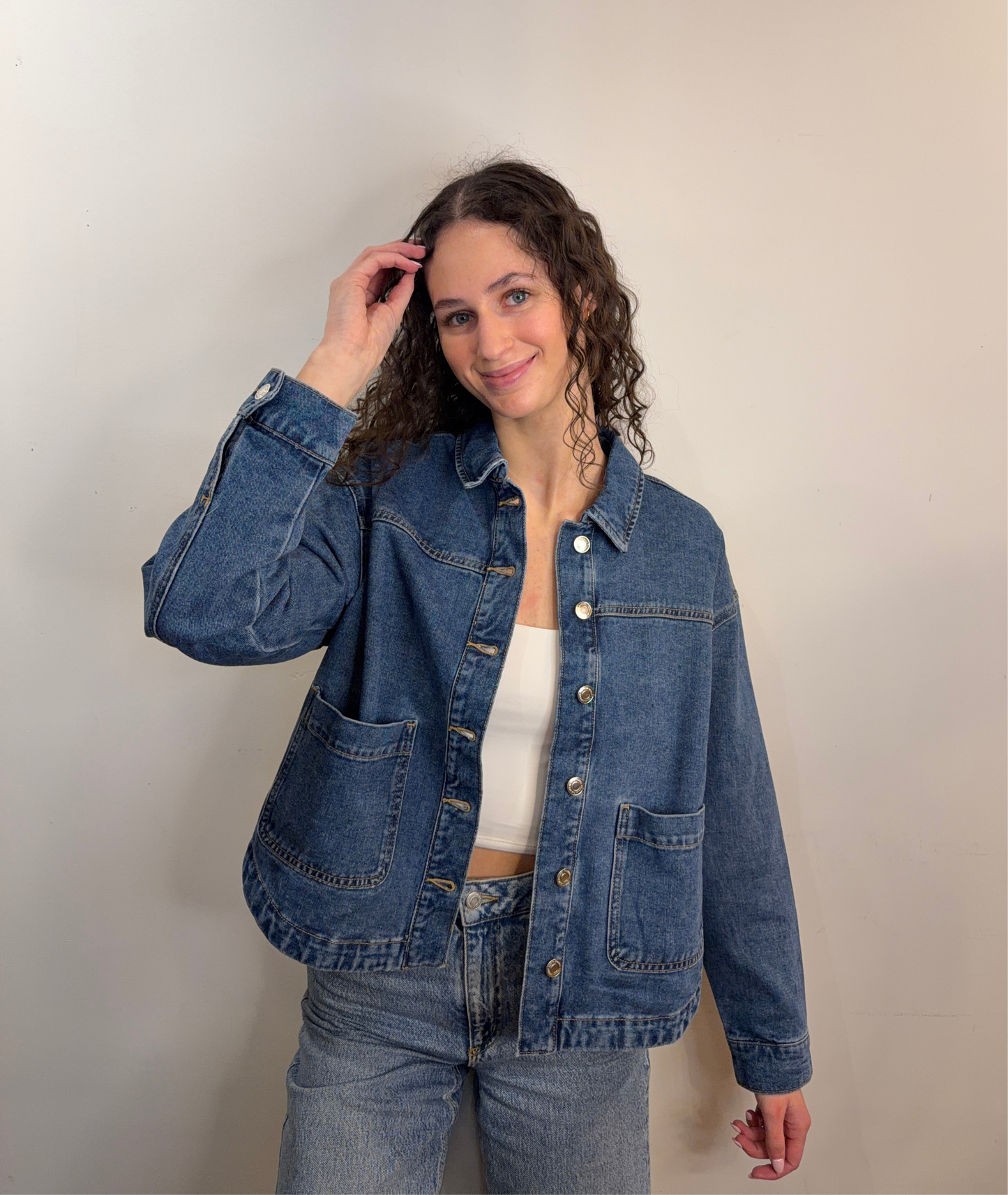 Jamie Denim Shacket-Vero Moda