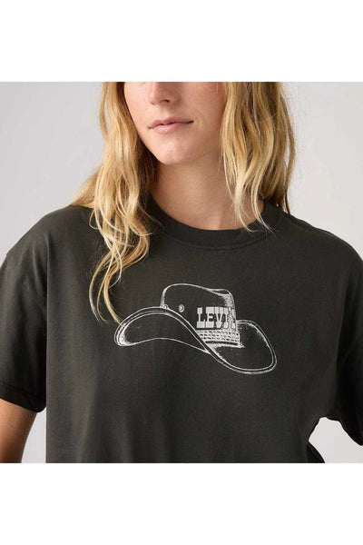 Cowboy Hat Boxy Tee-Levis - Uforia Muse 