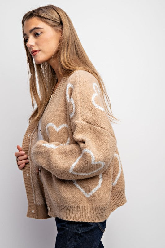 Love Is In The Air Cardigan- Taupe - Uforia Muse 