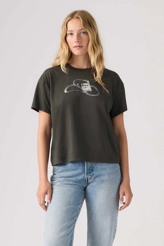 Cowboy Hat Boxy Tee-Levis - Uforia Muse 