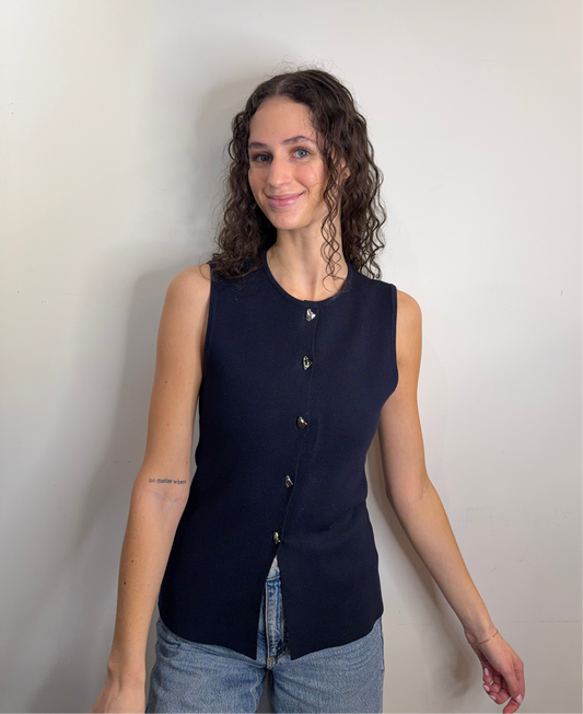 Evelin Vest-Navy-Only