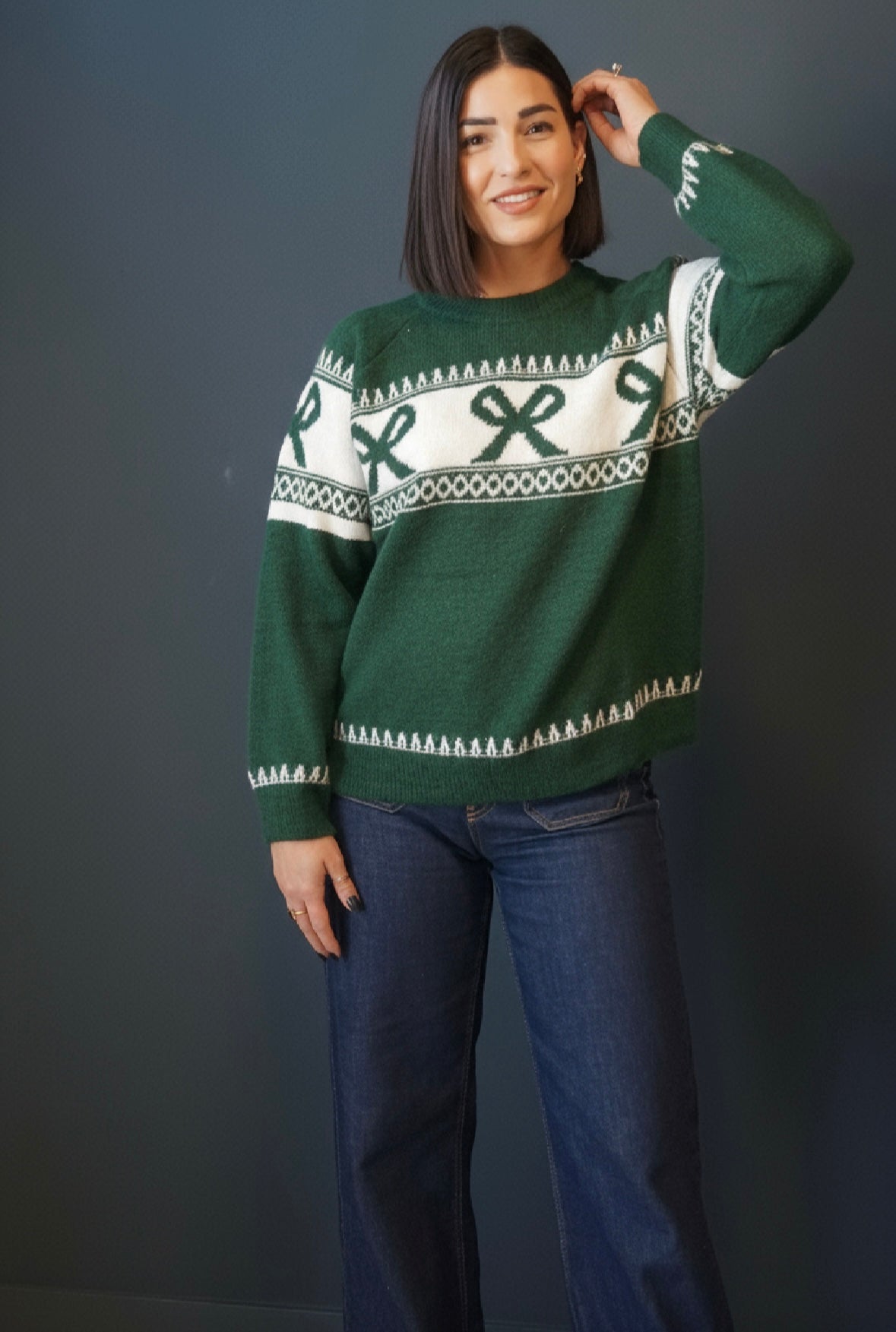 Fair Isle Sweater-Forest- Shop Teach