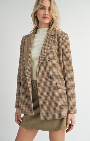 Nicola Houndstooth Blazer- Sadie & Sage