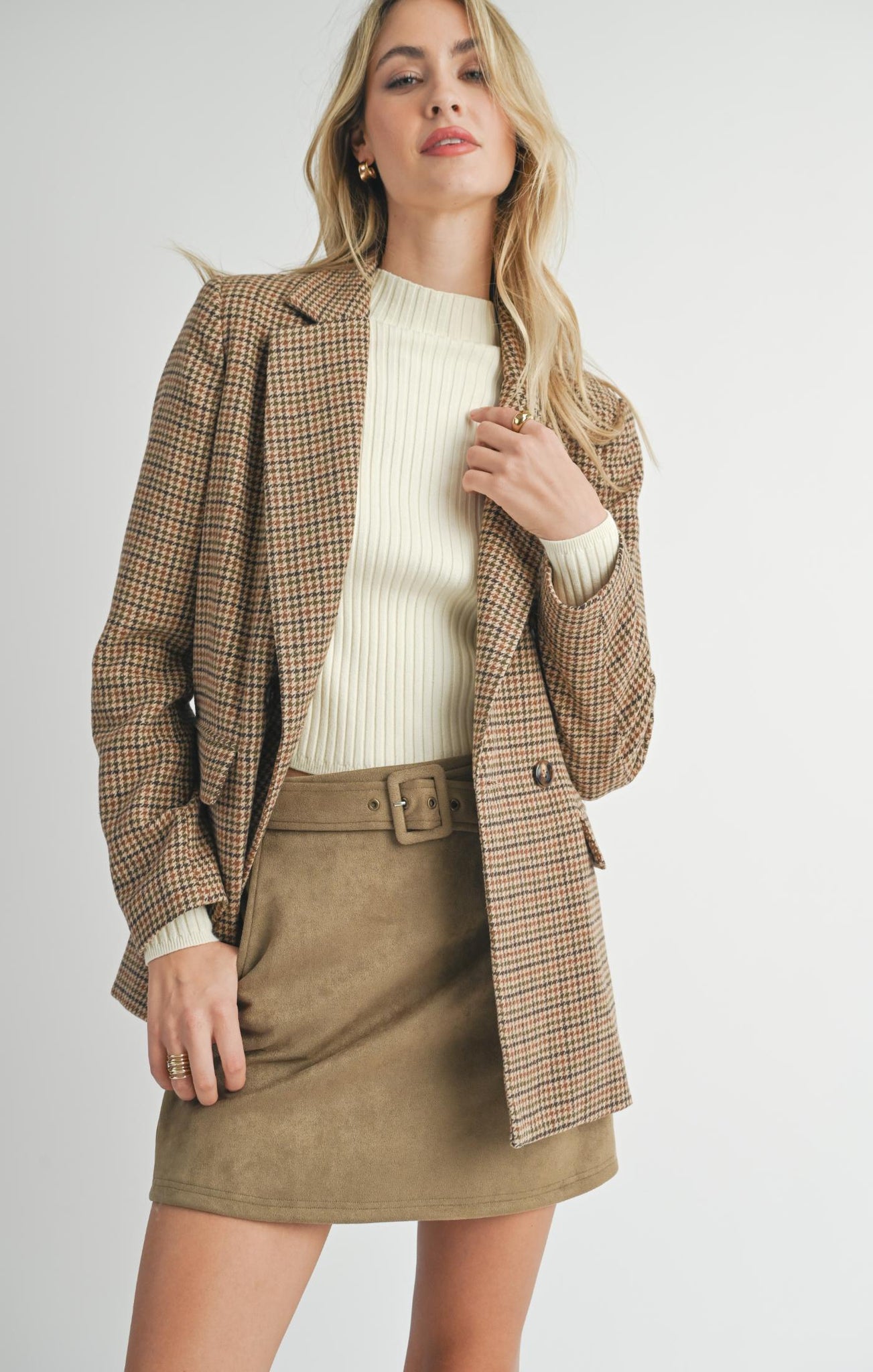 Nicola Houndstooth Blazer- Sadie & Sage