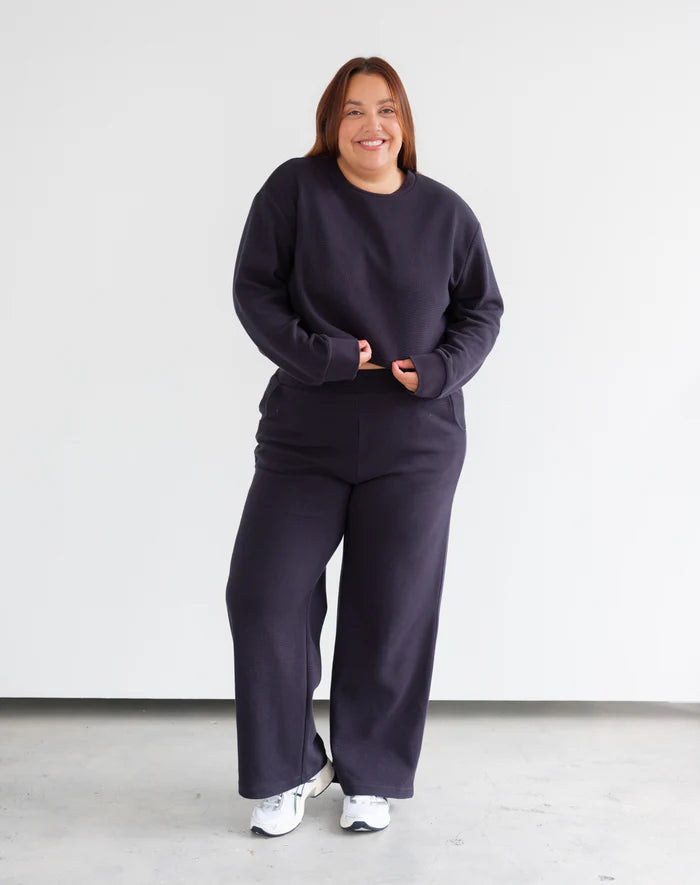 Boxy Waffle Top- Brunette the Label