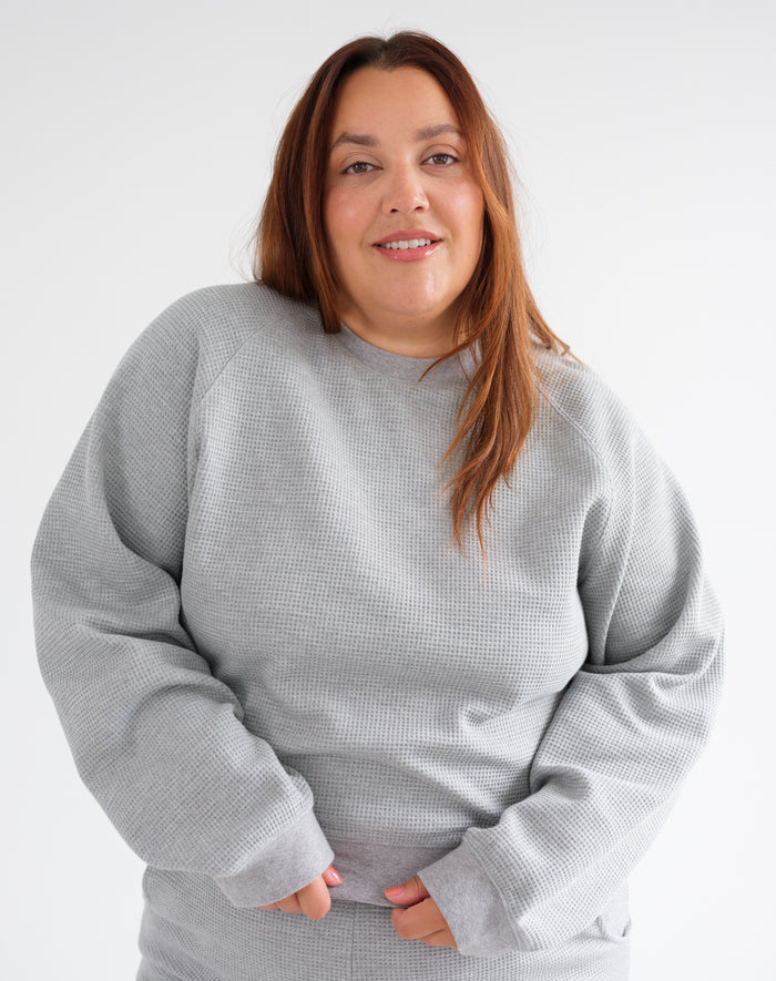 Raglan Waffle Top- Brunette the Label