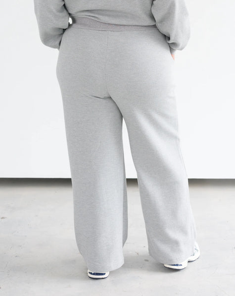 Waffle Wide Pant-Brunette The Label - Uforia Muse 