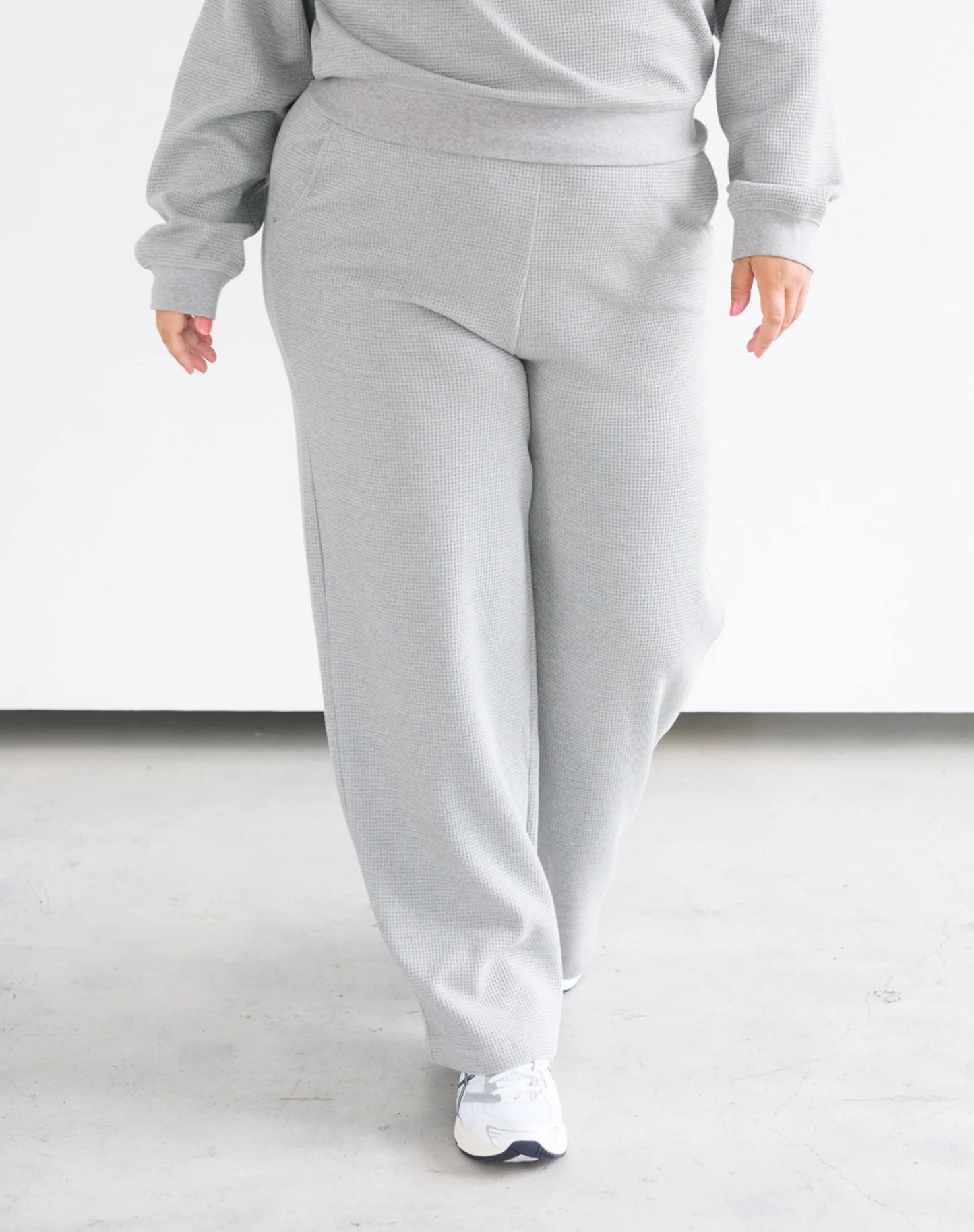 Waffle Wide Pant-Brunette The Label