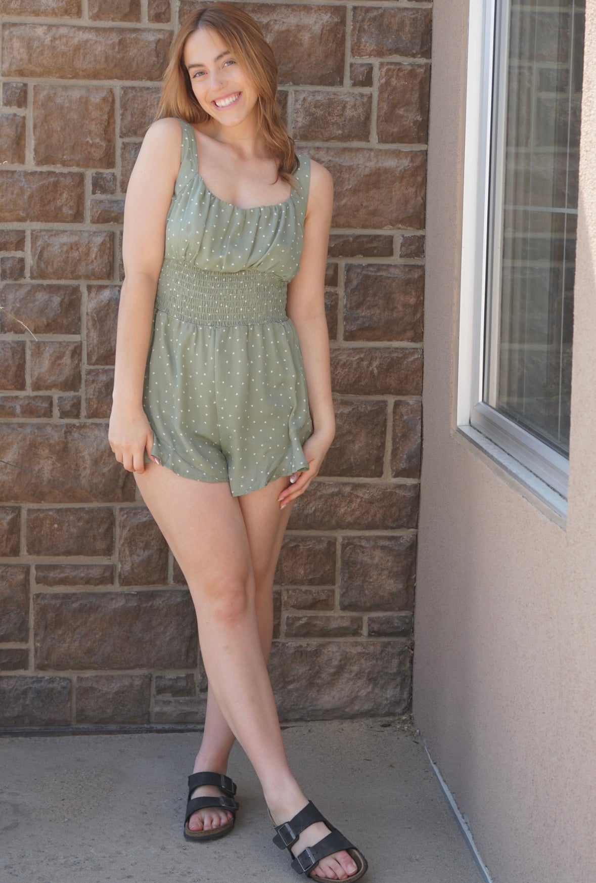Sage Heart Romper