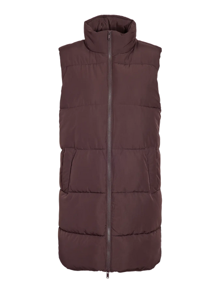 Rosy Long Puffer Vest-Noisy May