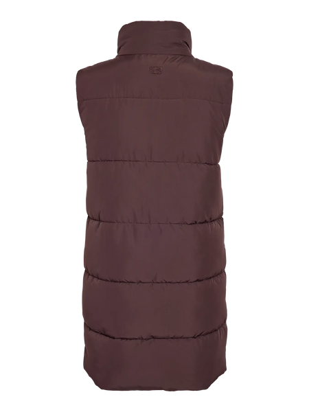 Rosy Long Puffer Vest-Noisy May