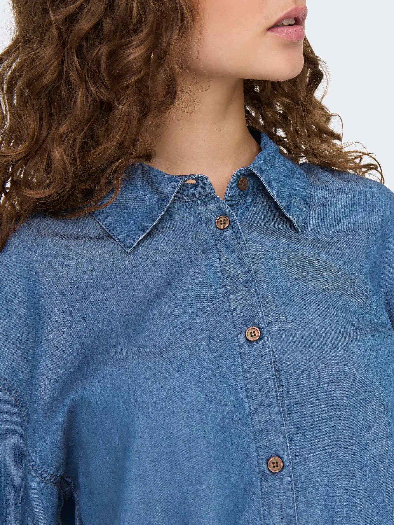 Charis Shirt-Med Blue- Only