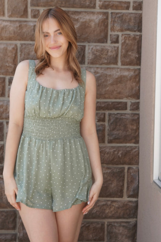 Sage Heart Romper