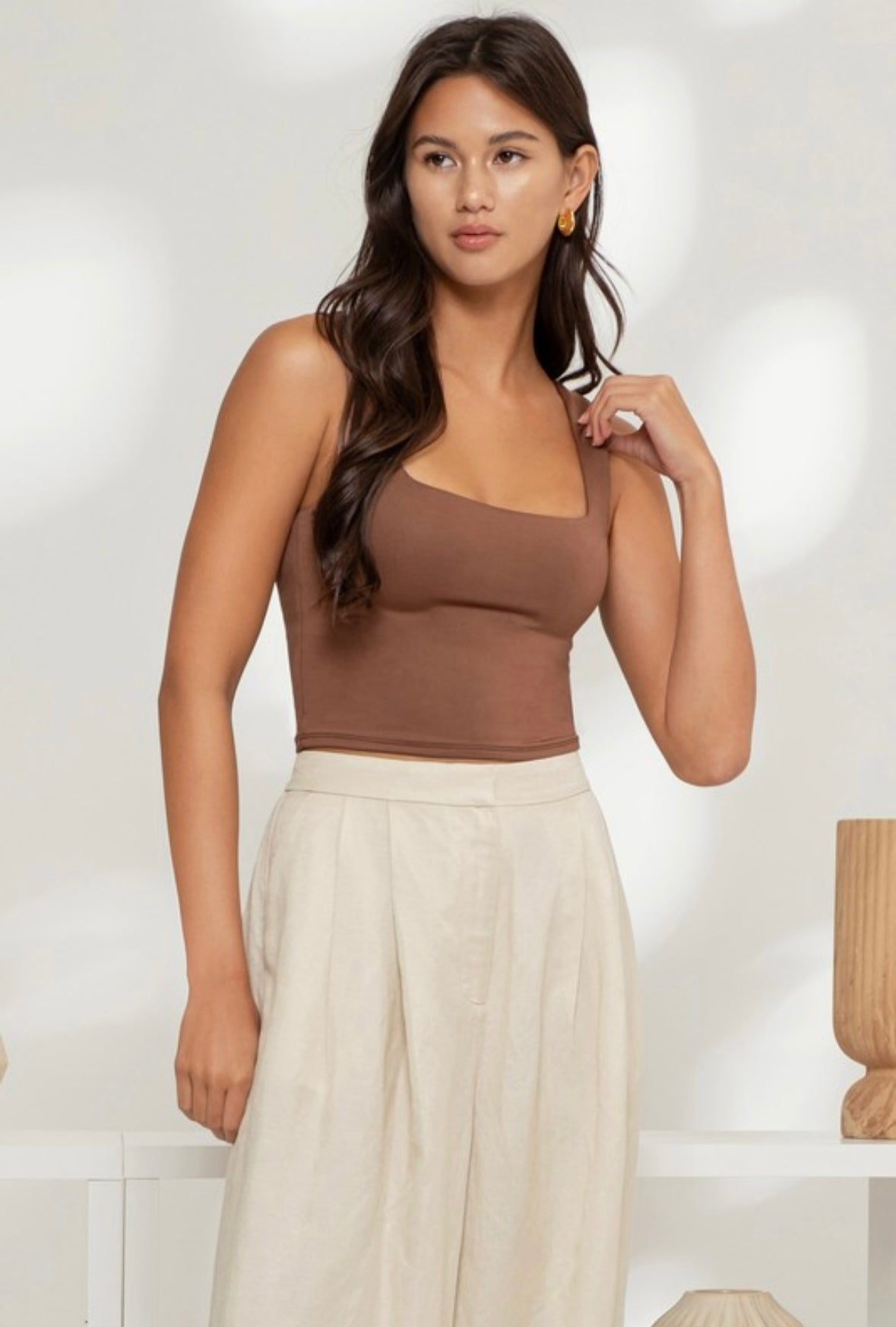 Square Neck Crop Top - 3 colours