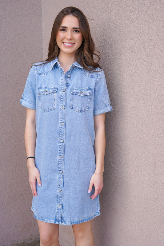 Lisa Denim Dress- Only - Uforia Muse 
