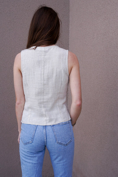 Leilani Vest Top-Nat-Noisy May - Uforia Muse 