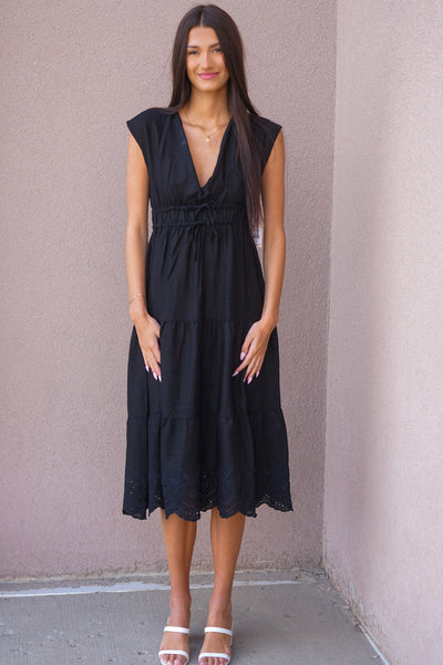 Rebecca Dress- Black Tape - Uforia Muse 