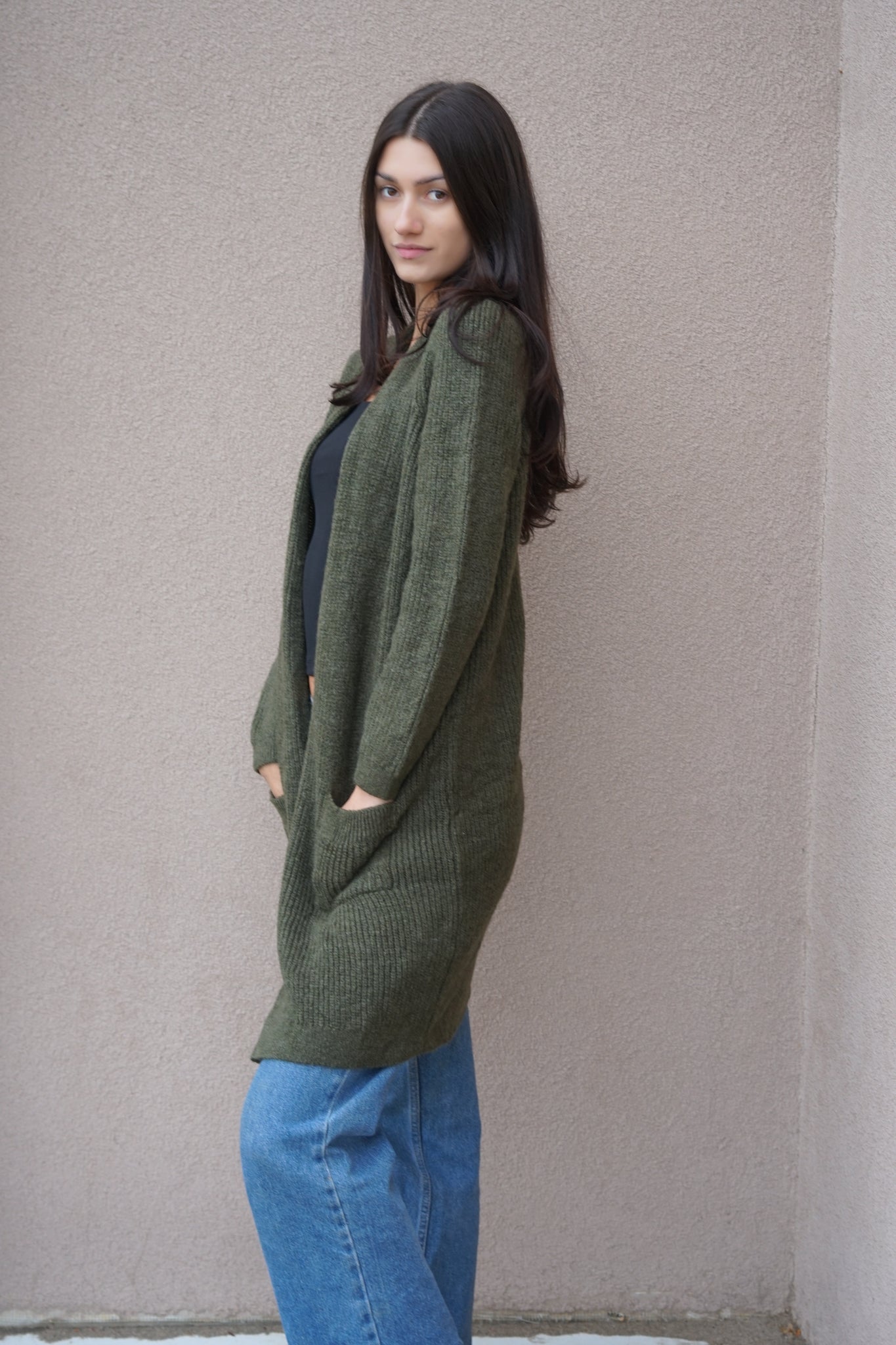 Jadi Cardi-Khaki-Only