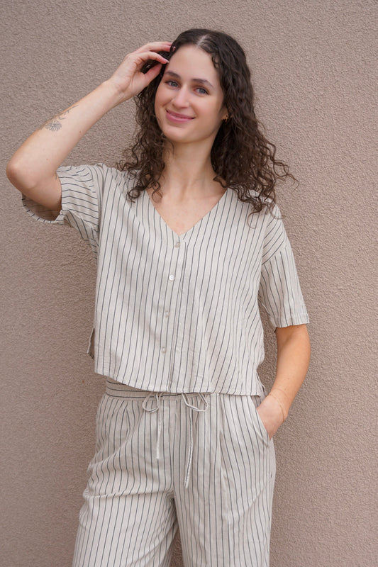 Mymilo Button Top-Anja-Vero Moda - Uforia Muse 