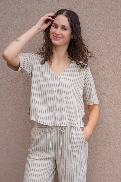 Mymilo Button Top-Anja-Vero Moda - Uforia Muse 
