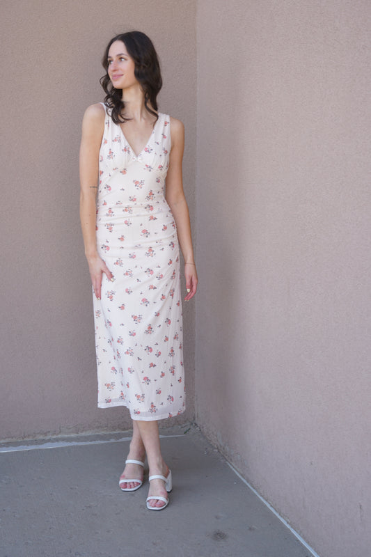 Sabine MIDI Dress-Mink Pink - Uforia Muse 