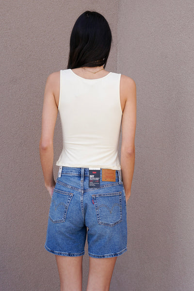 Twist Peek-a-boo Tank-Black or Butter - Uforia Muse 