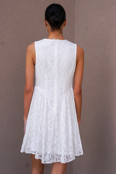 Nova Lace Dress-White - Uforia Muse 