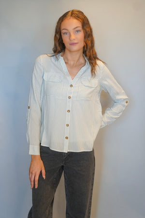 Bumpy Stripe Shirt-Vero Moda