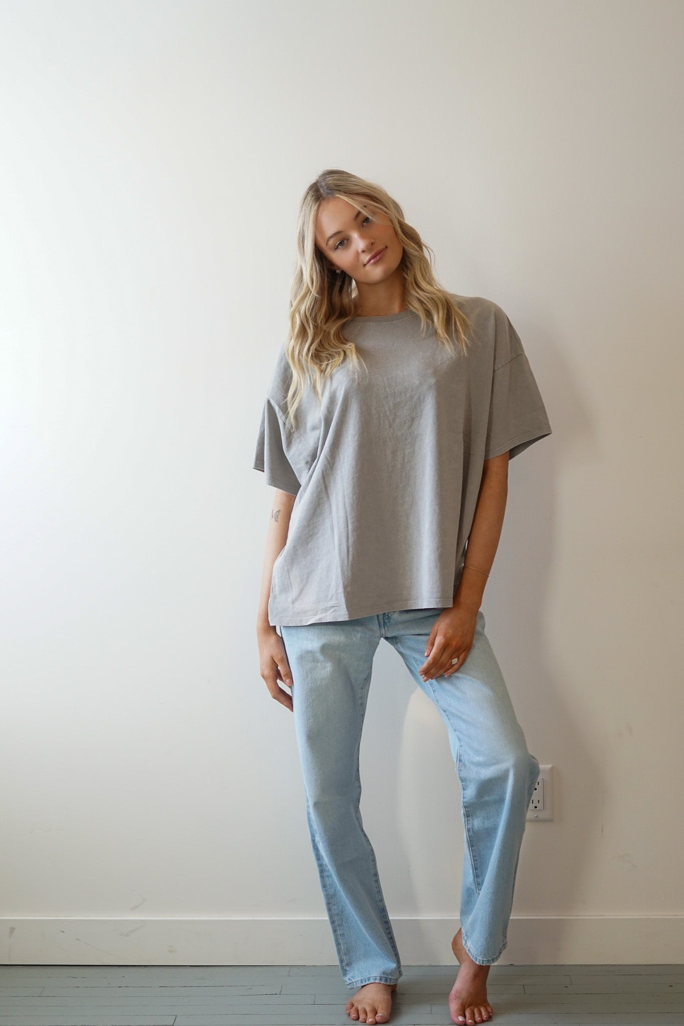 Kleo Oversized T-shirt- Grey