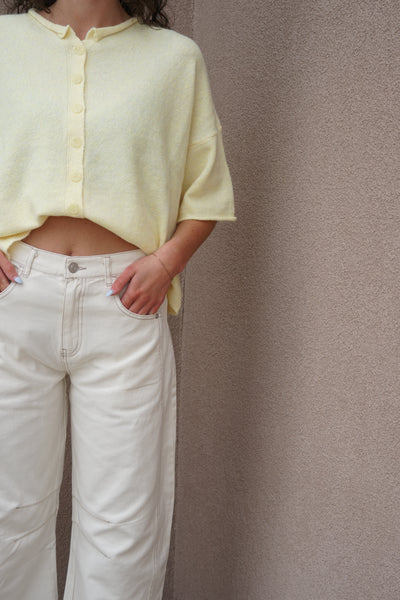 Soho Ecru Cropped Barrel Pant