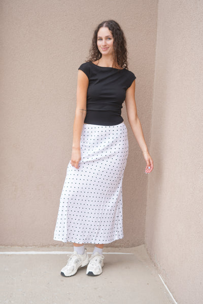 Dotted Maxi Skirt