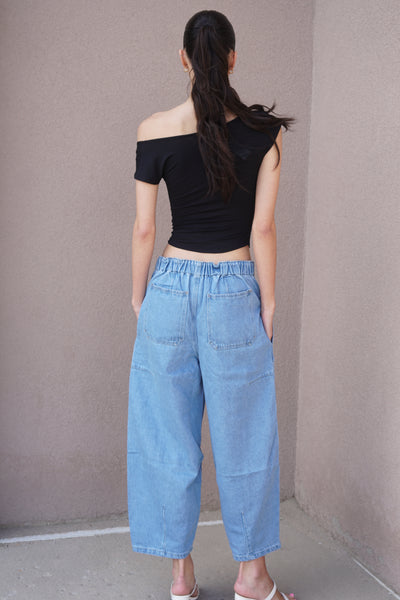 Walters Barrel Pant- Medium Wash - Uforia Muse 