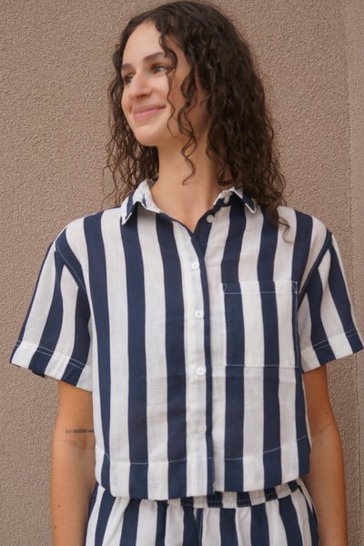 Bold Stripe Shirt-Pink or Navy!