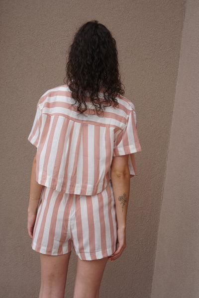 Bold Stripe Short-Pink or Navy!