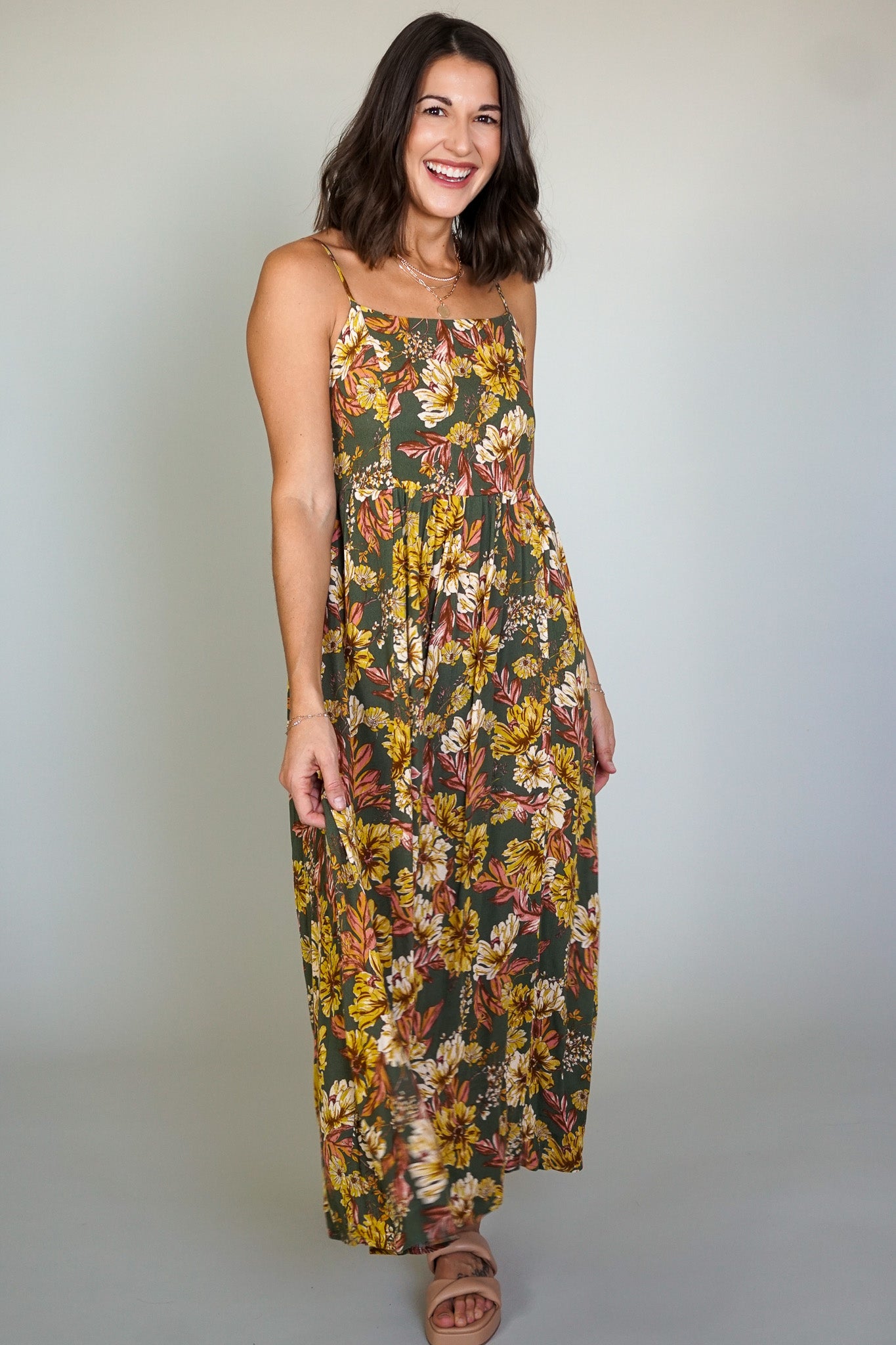 Floral Tie Back Dress - Dex