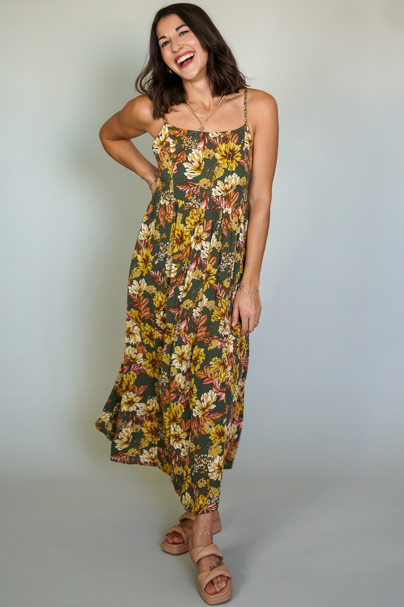 Floral Tie Back Dress - Dex