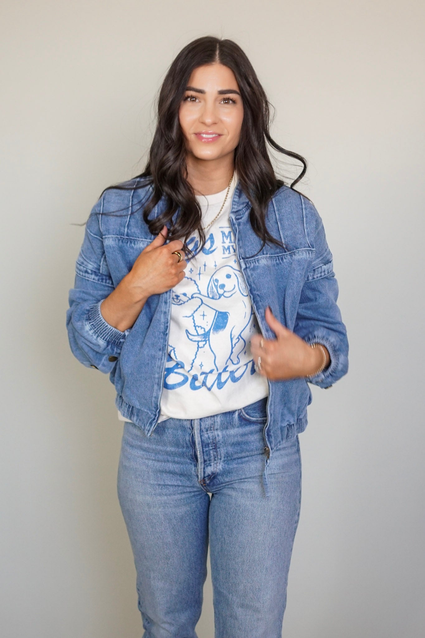 Annie Denim Bomber- Shop Teach