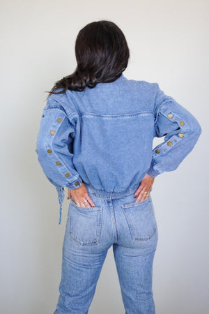 Annie Denim Bomber- Shop Teach