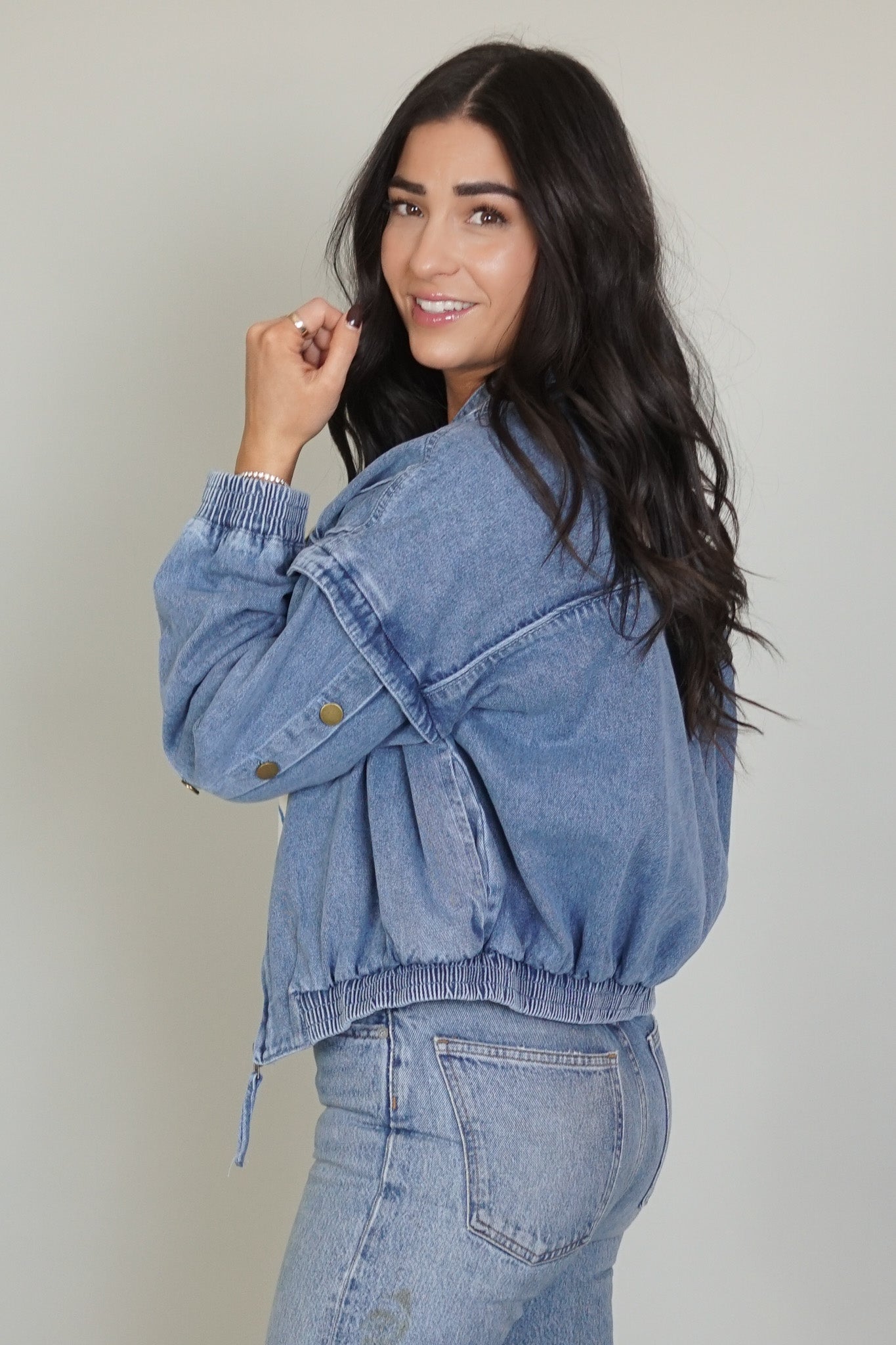 Annie Denim Bomber- Shop Teach